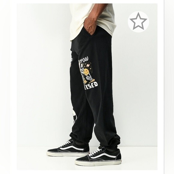 Boss Dog black sweat pants Size M never promised jogger skull punk street wear - Picture 2 of 16